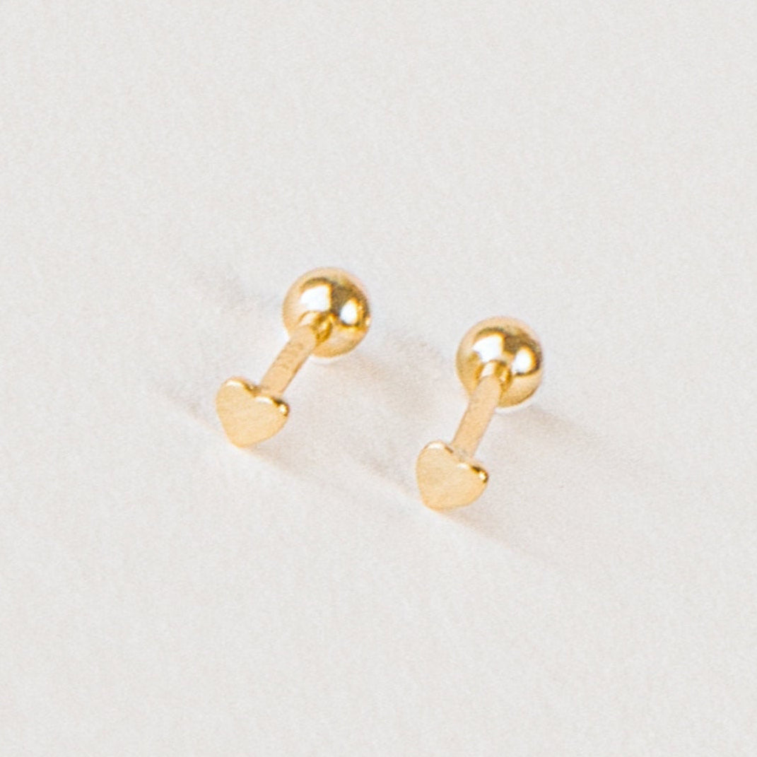 Tiny Heart Studs