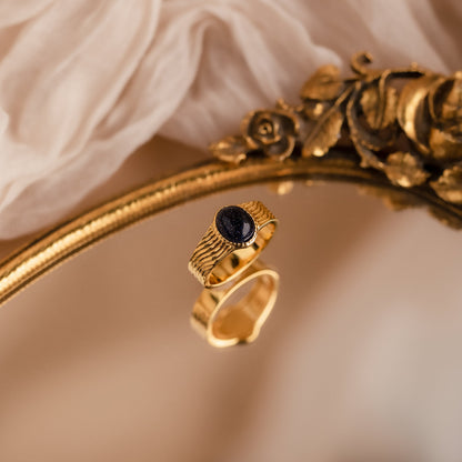 Celestial Black Signet Ring