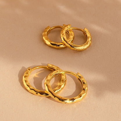 Mini Hammered Hoops Set