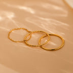 Textured Stacking Ring Set