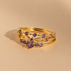 Amethyst Stacking Ring Set