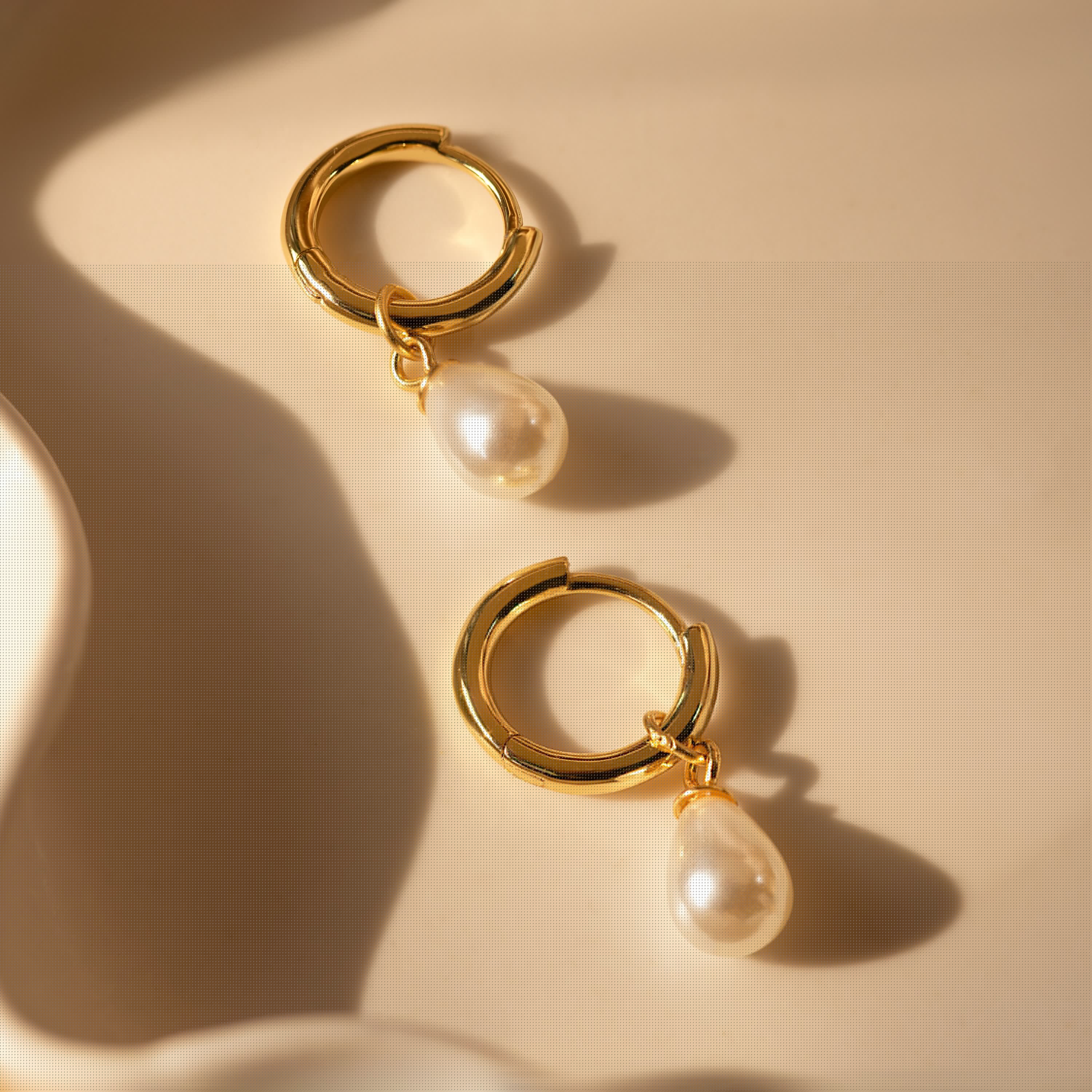 Dainty Pearl Drop Huggies