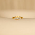 Pave Triple Birthstone Ring