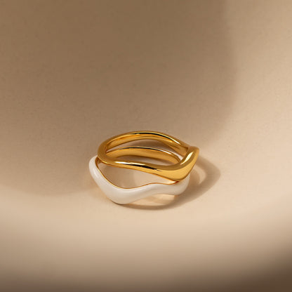 Duo Wave Ring Set