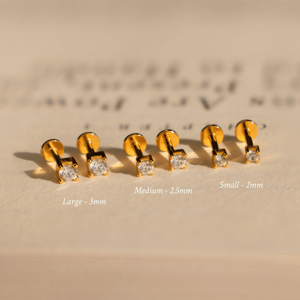 Diamond Flatback Studs Set