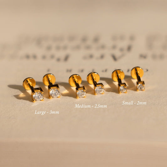 Diamond Flatback Studs Set