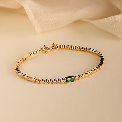Emerald Baguette Tennis Bracelet