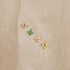 Diamond Ivy Flower Studs