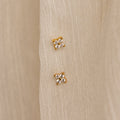 Diamond Ivy Flower Studs