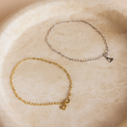 Heart Link Chain Bracelet