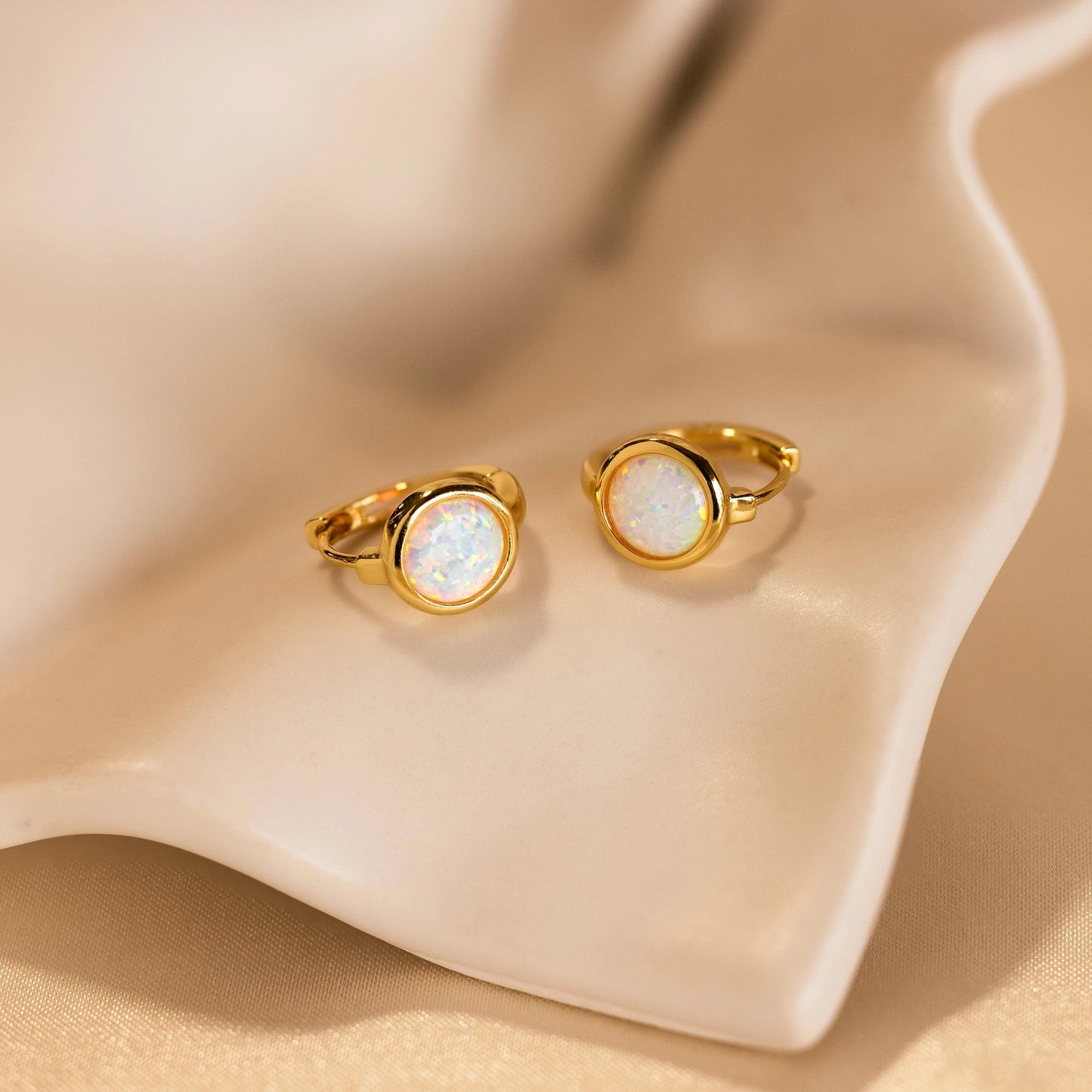 Opal Signet Huggies