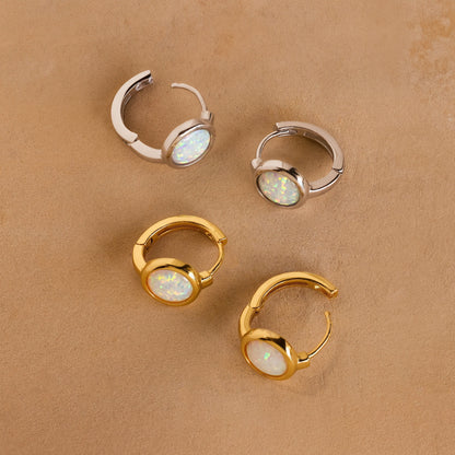 Opal Signet Huggies