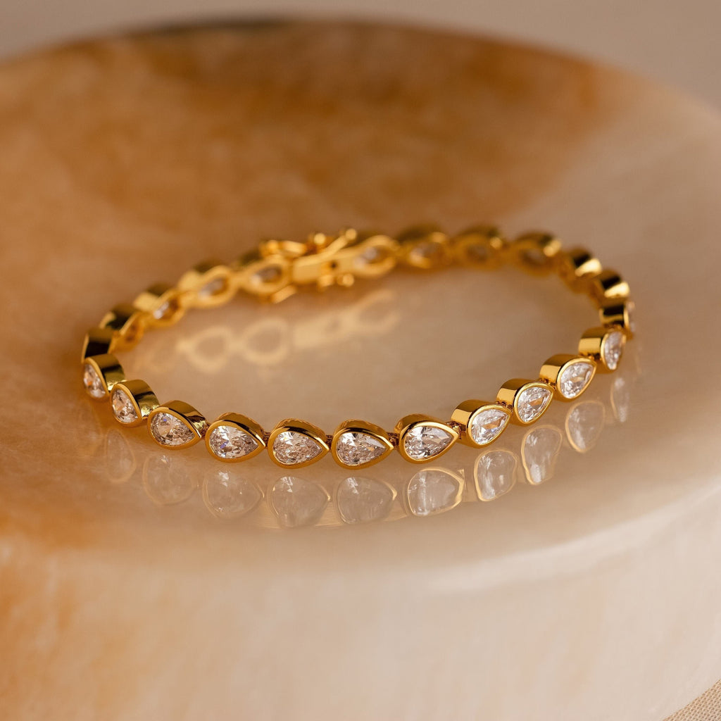 Pear Diamond Tennis Bracelet