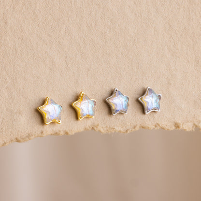 Moonstone Star Studs