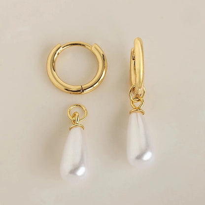 Pearl Teardrop Huggies