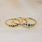 Lace Birthstone Rings Set