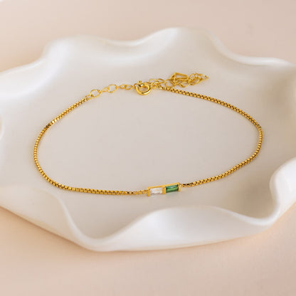 Multiple Baguette Birthstone Bracelet