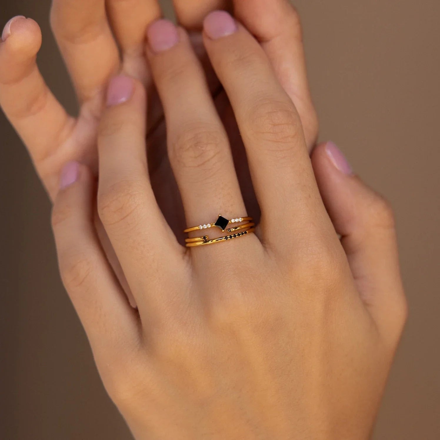 Black Diamond Rings Set