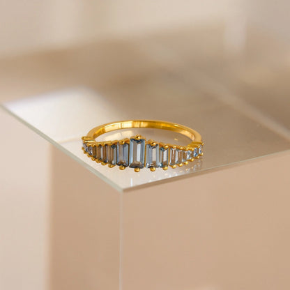 Art Deco Aquamarine Ring