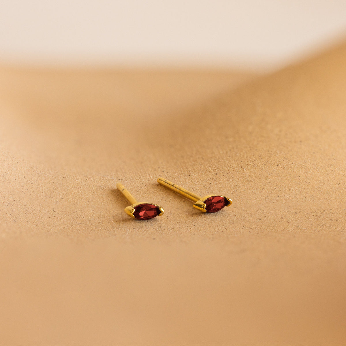 Marquise Birthstone Studs