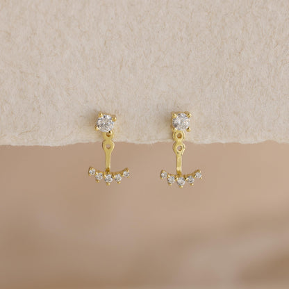 Round Diamond Ear Jackets