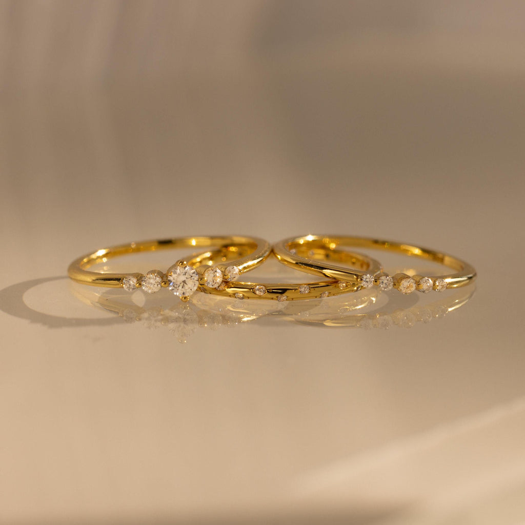 Trio Diamond Stacking Ring Set