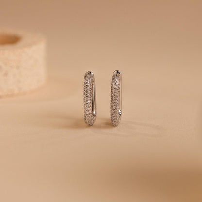 Chunky Pave Link Earrings
