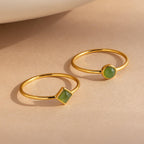Dainty Jade Ring Set