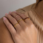Engraved Birthstone Eternity Ring