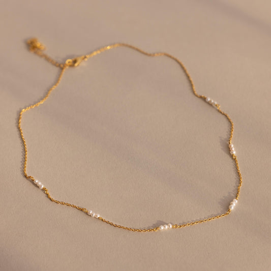 Hali Pearl Station Necklace