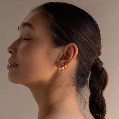 Dainty Opal Drop Studs