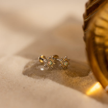 Opal Sun Flat Back Studs