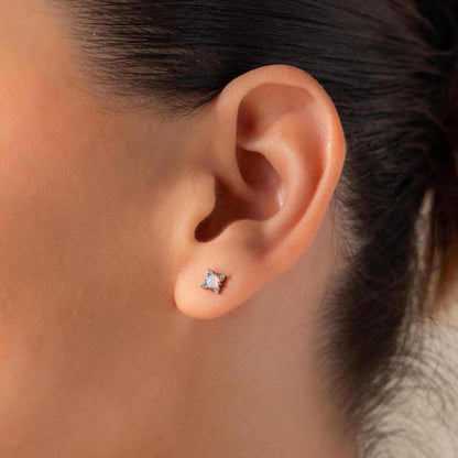 Opal Diamond Star Studs