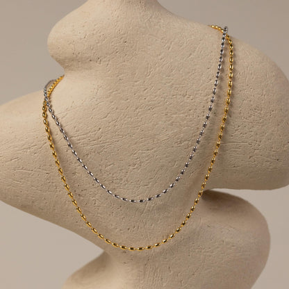 Oval Beaded Necklace