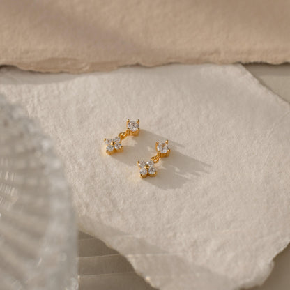Ivy Flower Flat Back Studs