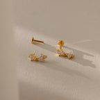 Ivy Flower Flat Back Studs