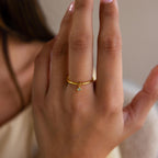Dainty Birthstone Drop Ring