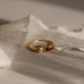 Toi et Moi Infinity Birthstone Ring