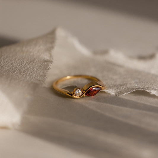 Toi et Moi Infinity Birthstone Ring