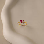 Toi et Moi Pear Birthstone Ring