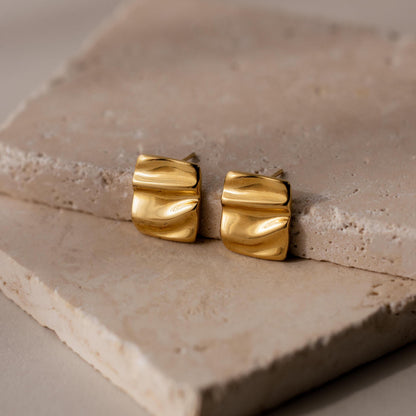 Bold Square Wave Studs