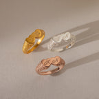 Duo Initial Heart Ring