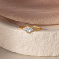 Toi et Moi Triangle Birthstone Ring