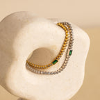 Emerald Baguette Tennis Bracelet