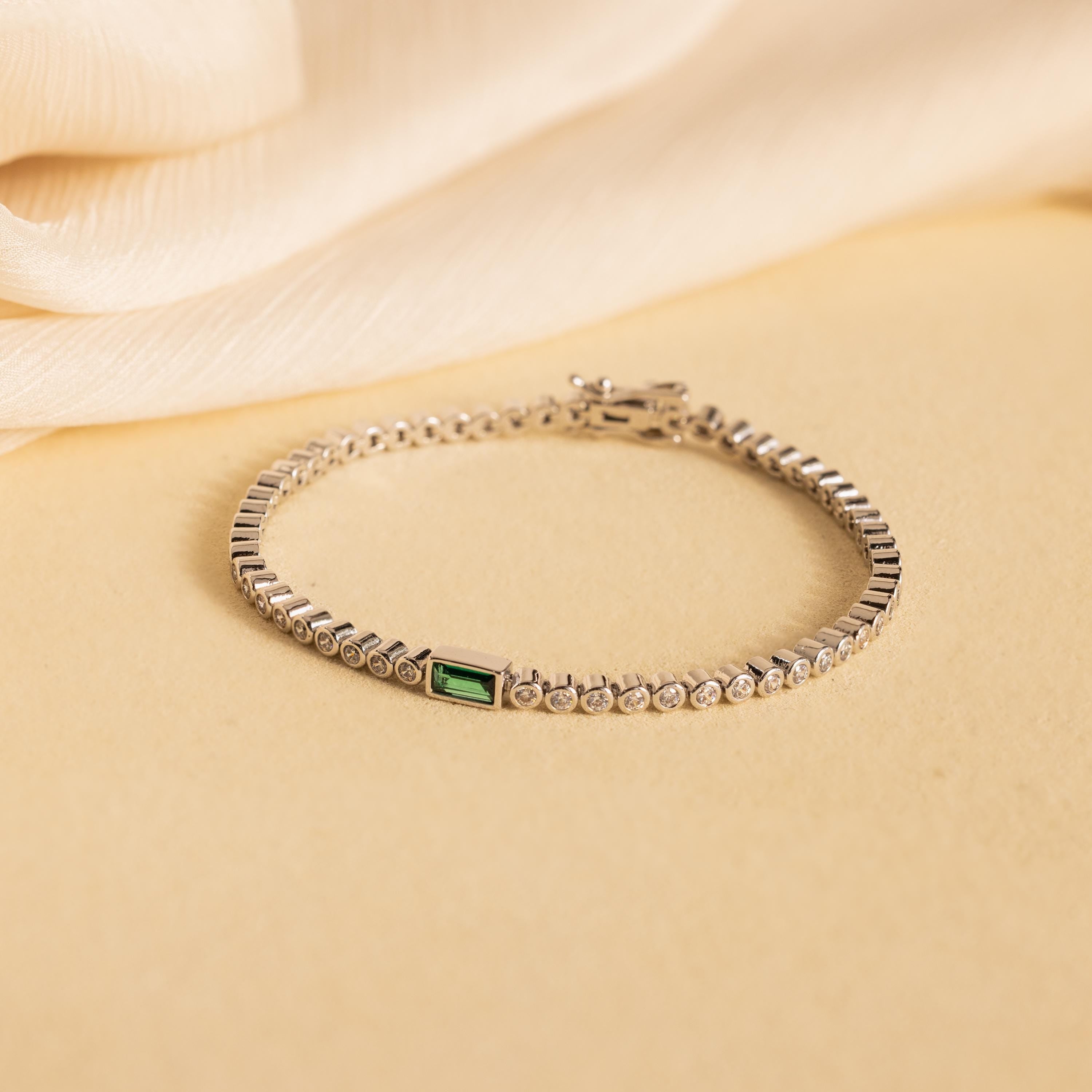 Emerald Baguette Tennis Bracelet