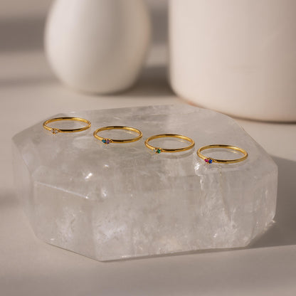 Mini Toi et Moi Birthstone Ring