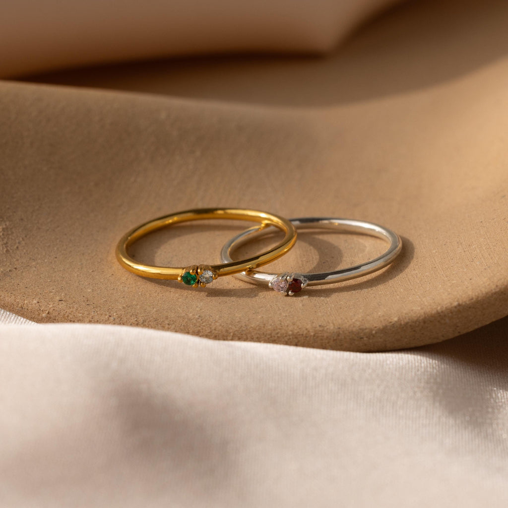 Mini Toi et Moi Birthstone Ring