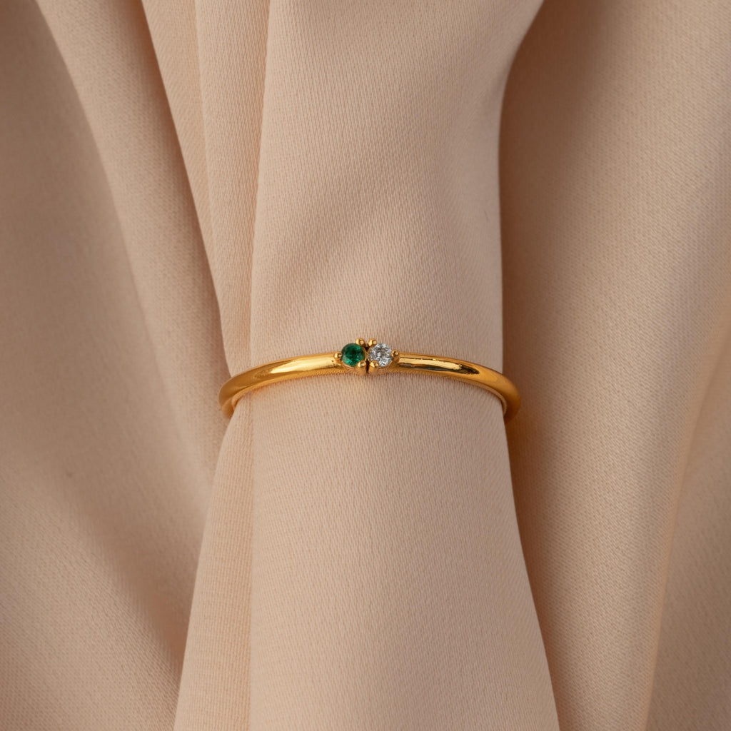 Mini Toi et Moi Birthstone Ring