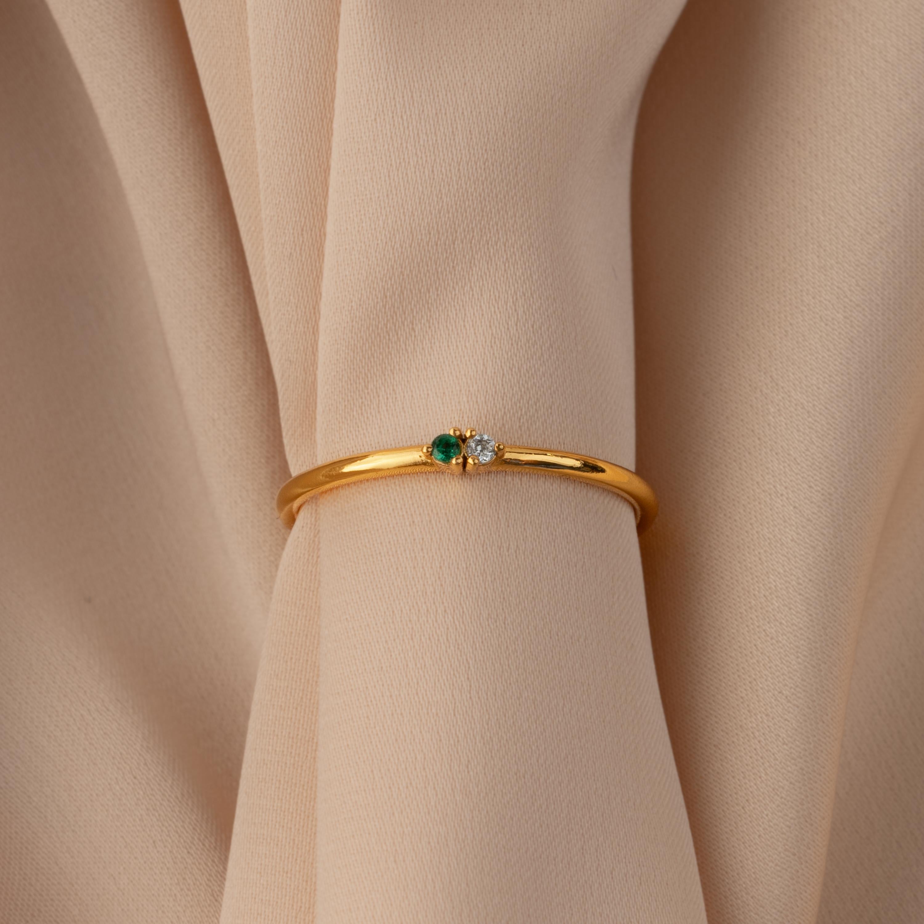 Mini Toi et Moi Birthstone Ring