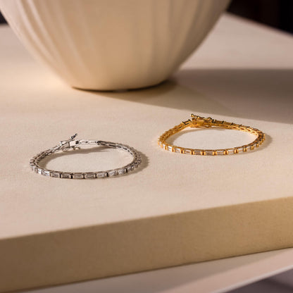 Claudia Baguette Tennis Bracelet
